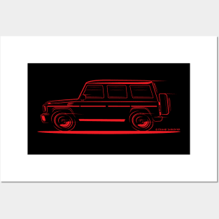 Speedy Mercedes Benz G Class Gelaendewagen Red Posters and Art